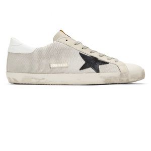 Golden Goose Grey & Off-White Cord Superstars